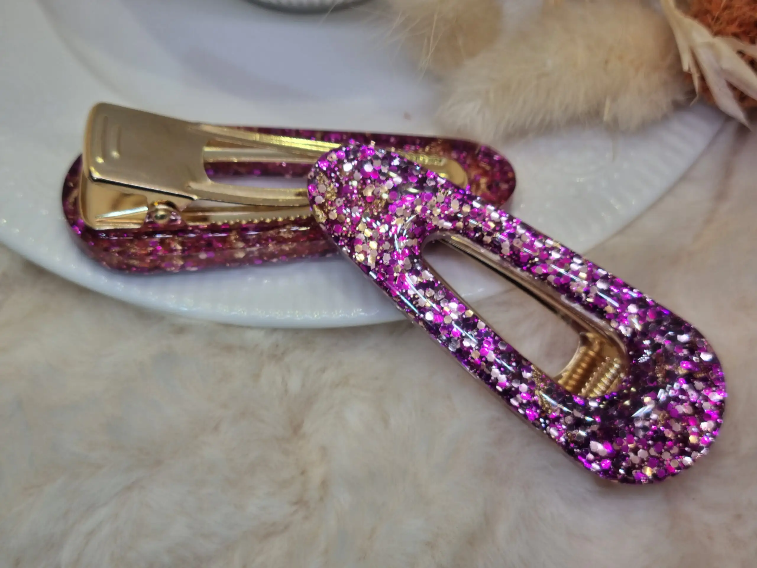 ✨ Barrette Cheveux Triangle Arrondie – Image 4