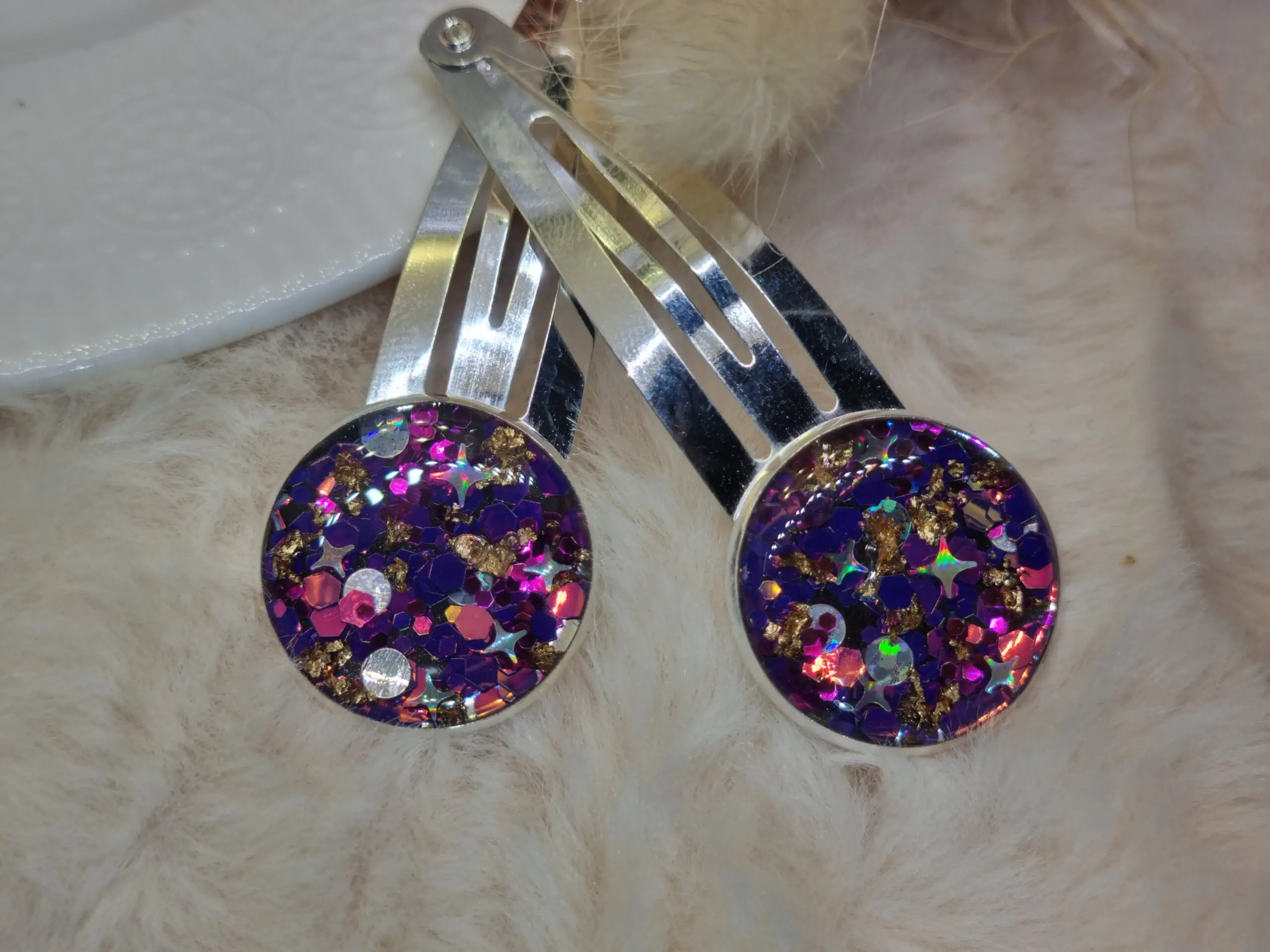 🌈 Barrettes - Grands Clips en Résine x2 🌈