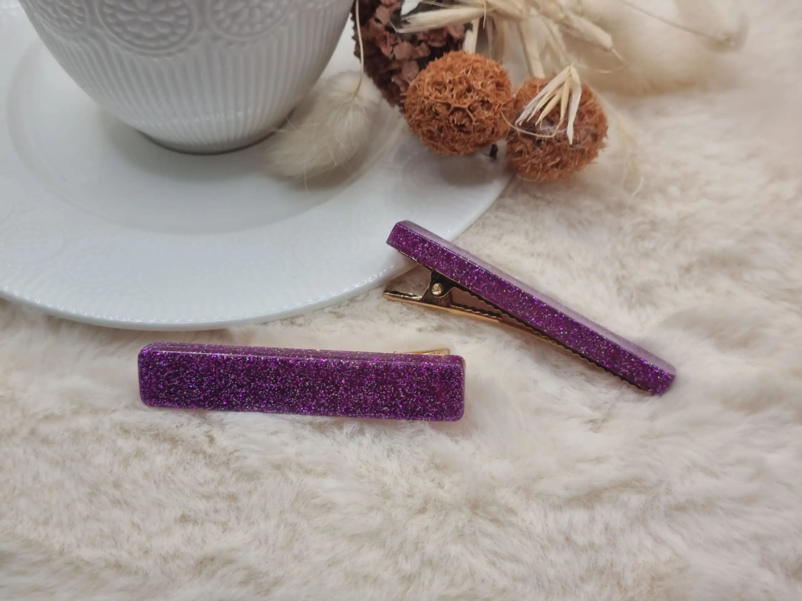 Barrette Cheveux Rectangle en Résine – Style, Couleurs & Éclat ✨