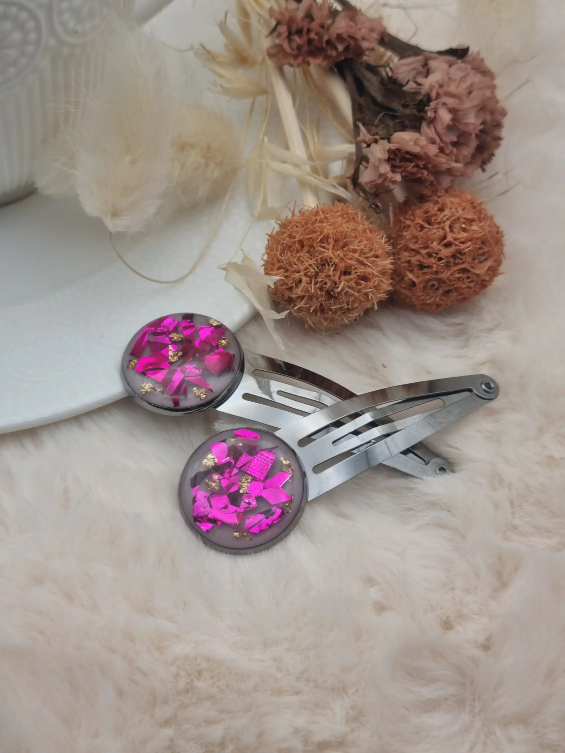 🌈 Barrettes - Grands Clips en Résine x2 🌈