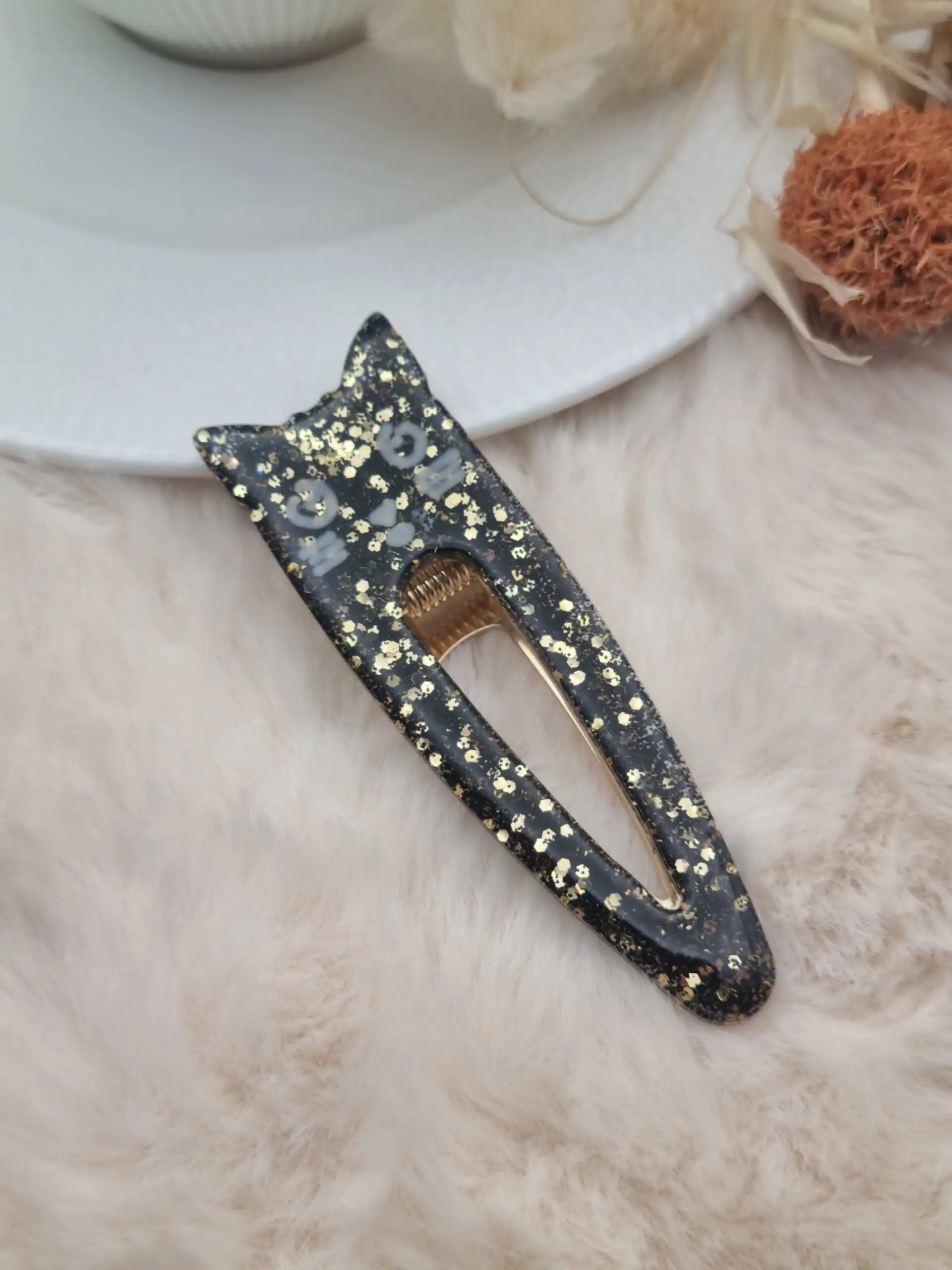 Barrette Fantaisie Tête de Chat pour Enfant 🐱