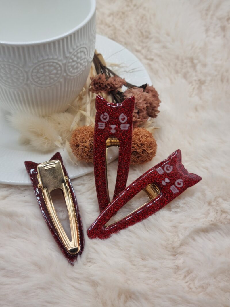 Barrette Fantaisie Tête de Chat pour Enfant 🐱