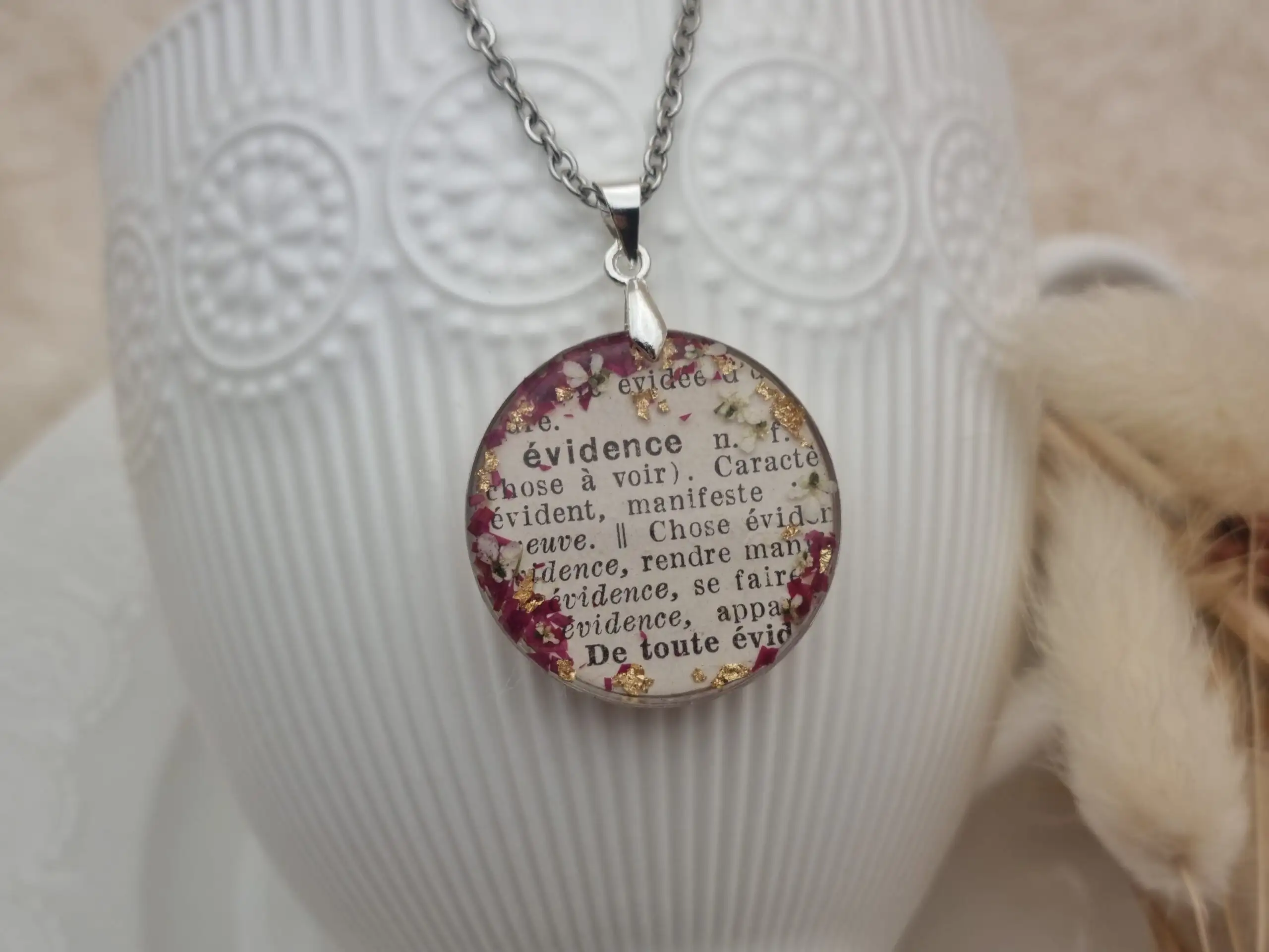 🌸 Pendentifs Poétiques - Mots Doux - Evidence 🌸