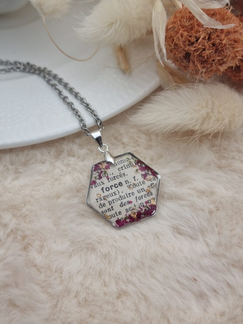 🌸 Pendentifs Poétiques - Mots Doux - Force 🌸