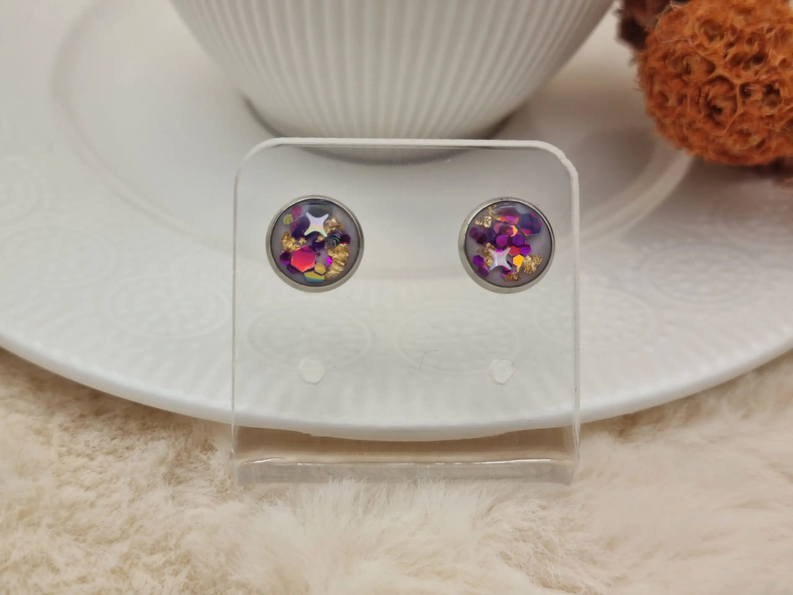 ✨ Boucles d'oreilles Cabochons - L'élégance discrète à porter au quotidien ! ✨ – Image 2