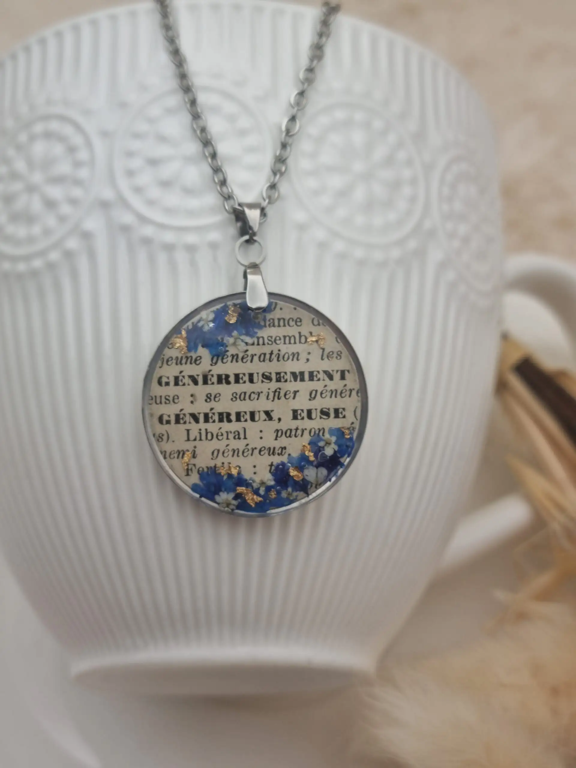 🌸 Pendentifs Poétiques - Mots Doux - Généreux-euse 🌸