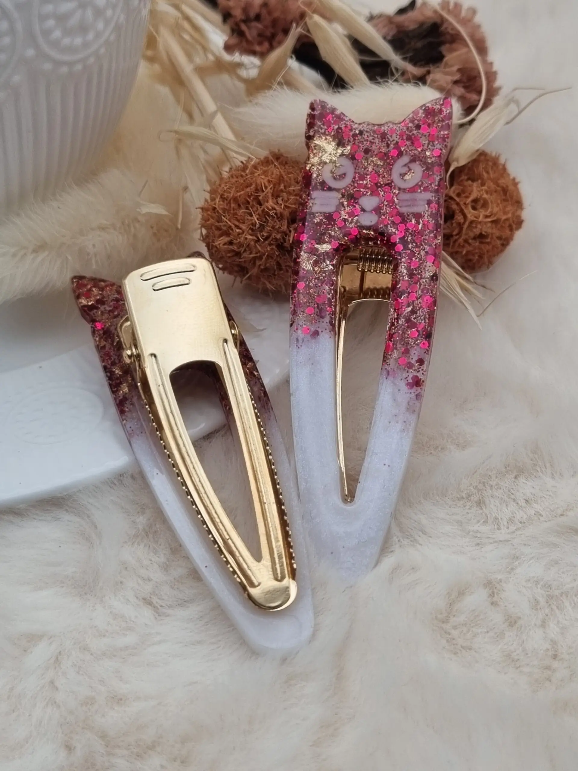 Barrette Fantaisie Tête de Chat pour Enfant 🐱 – Image 3