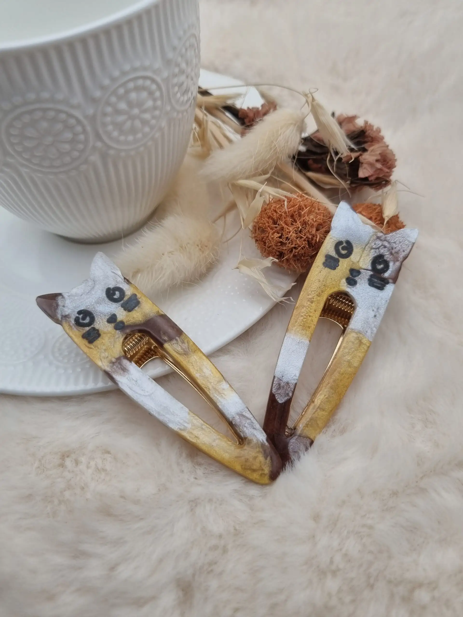 Barrette Fantaisie Tête de Chat pour Enfant 🐱