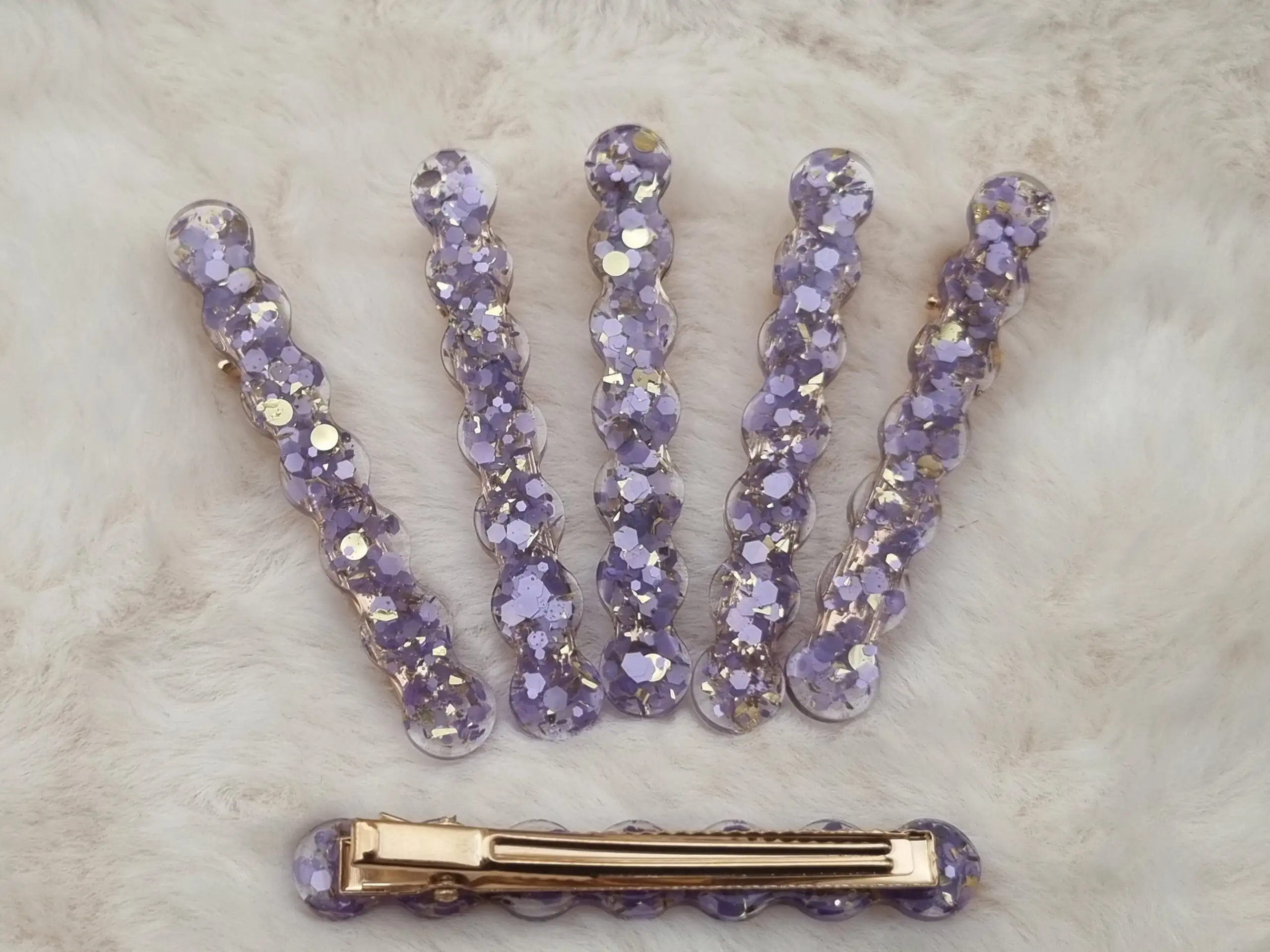 🌈 Barrette cheveux : rectangle fin arrondi 🌈 – Image 3