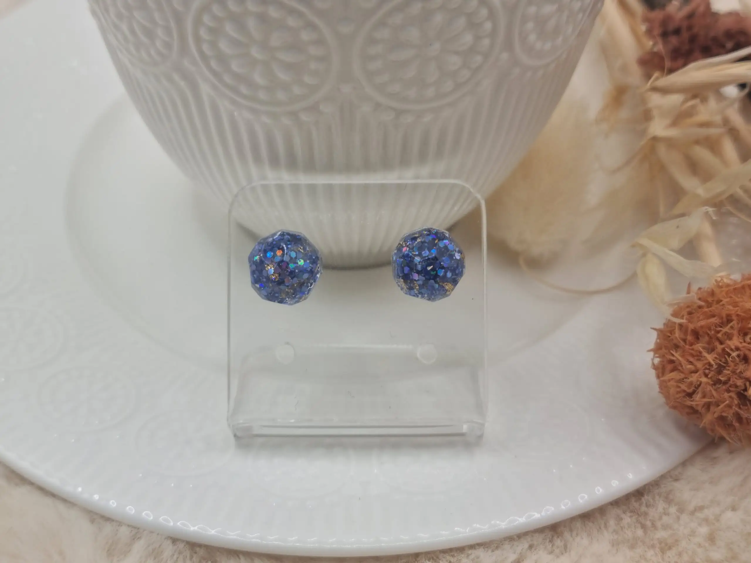 🌟 Puces d’oreilles à facettes - Élégance discrète 💎