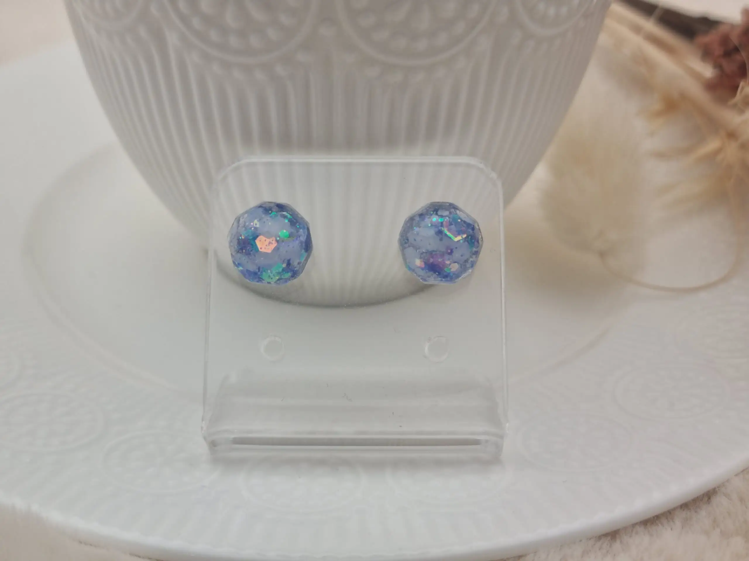 🌟 Puces d’oreilles à facettes - Élégance discrète 💎