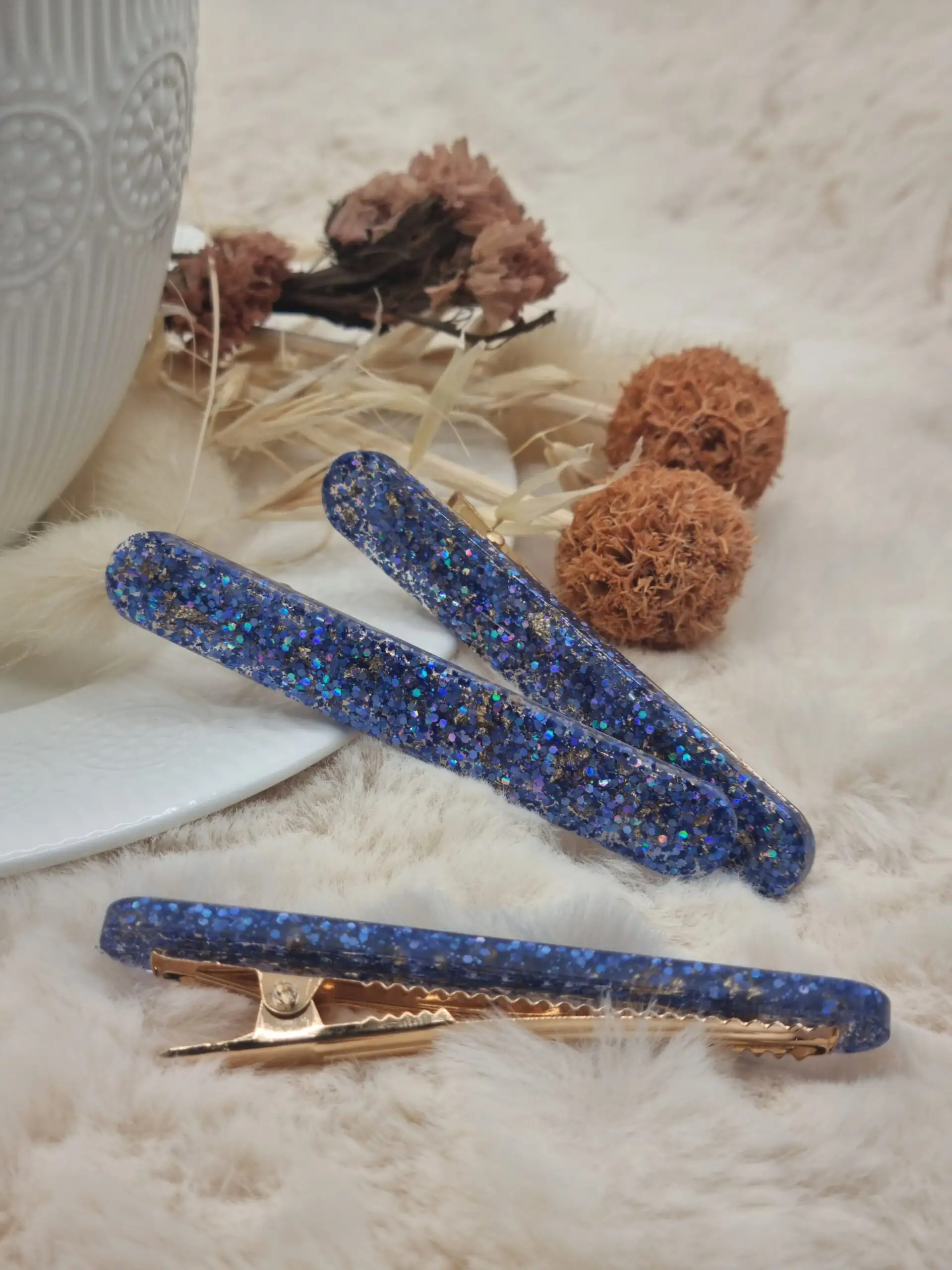 🌈 Barrette cheveux : rectangle fin arrondi 🌈