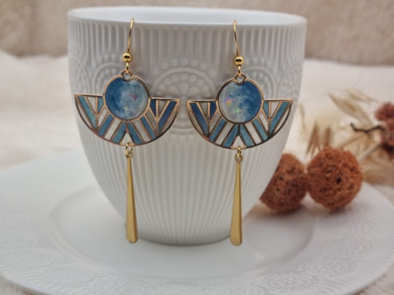🌸 Boucles d’Oreilles Éventails 🌸 – Image 4