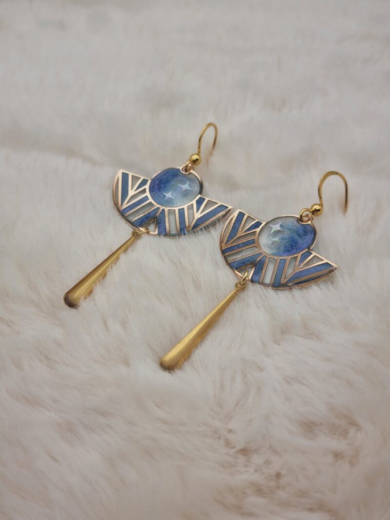 🌸 Boucles d’Oreilles Éventails 🌸 – Image 3