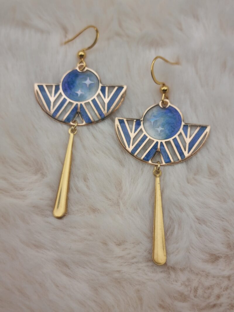 🌸 Boucles d’Oreilles Éventails 🌸 – Image 2