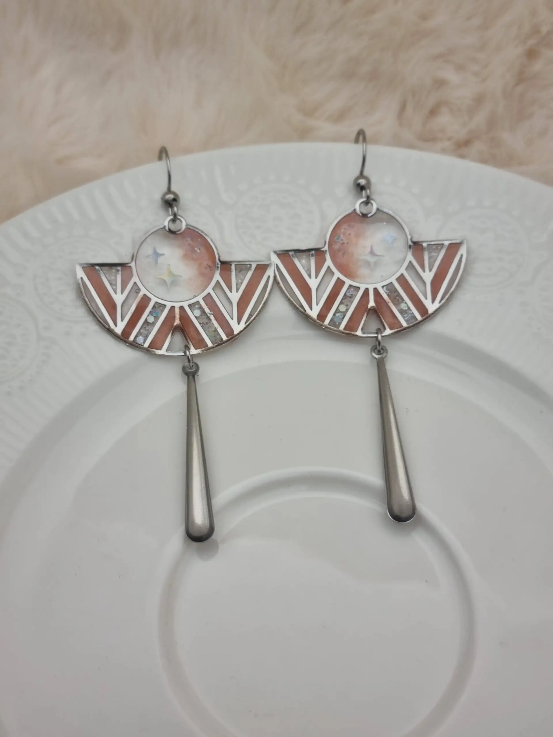 🌸 Boucles d’Oreilles Éventails 🌸 – Image 5