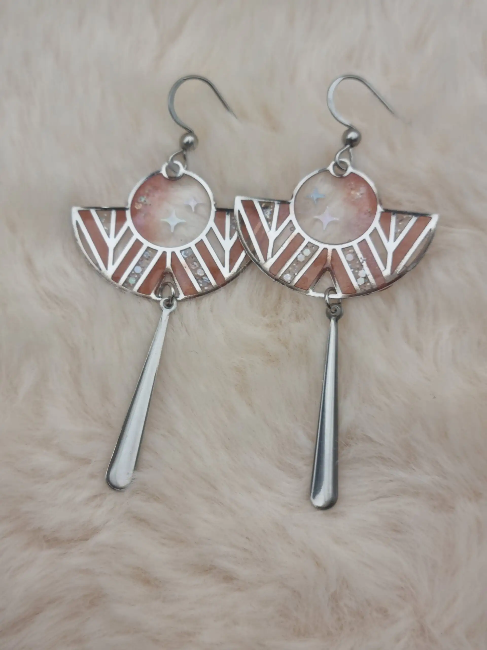 🌸 Boucles d’Oreilles Éventails 🌸