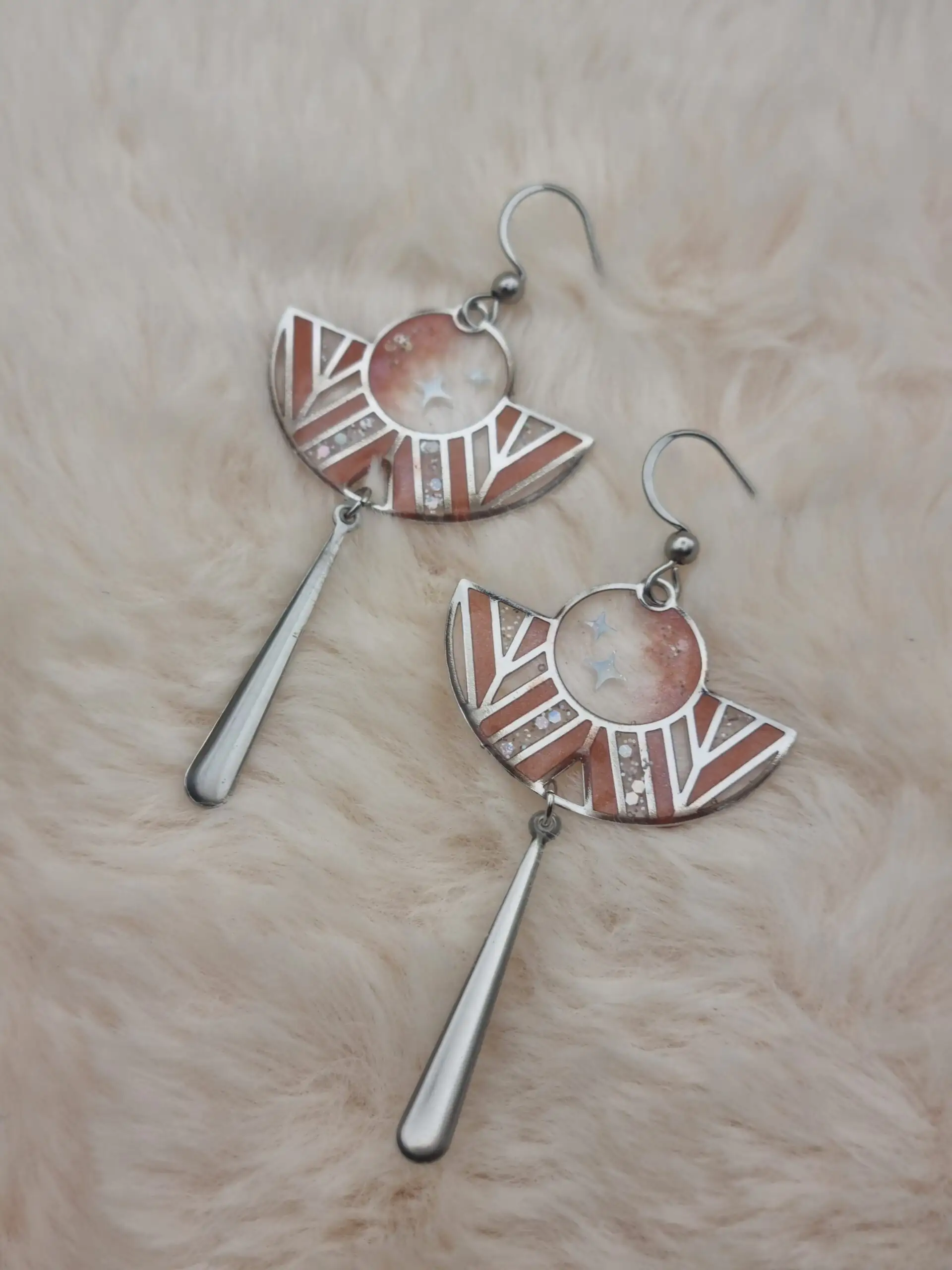 🌸 Boucles d’Oreilles Éventails 🌸 – Image 2