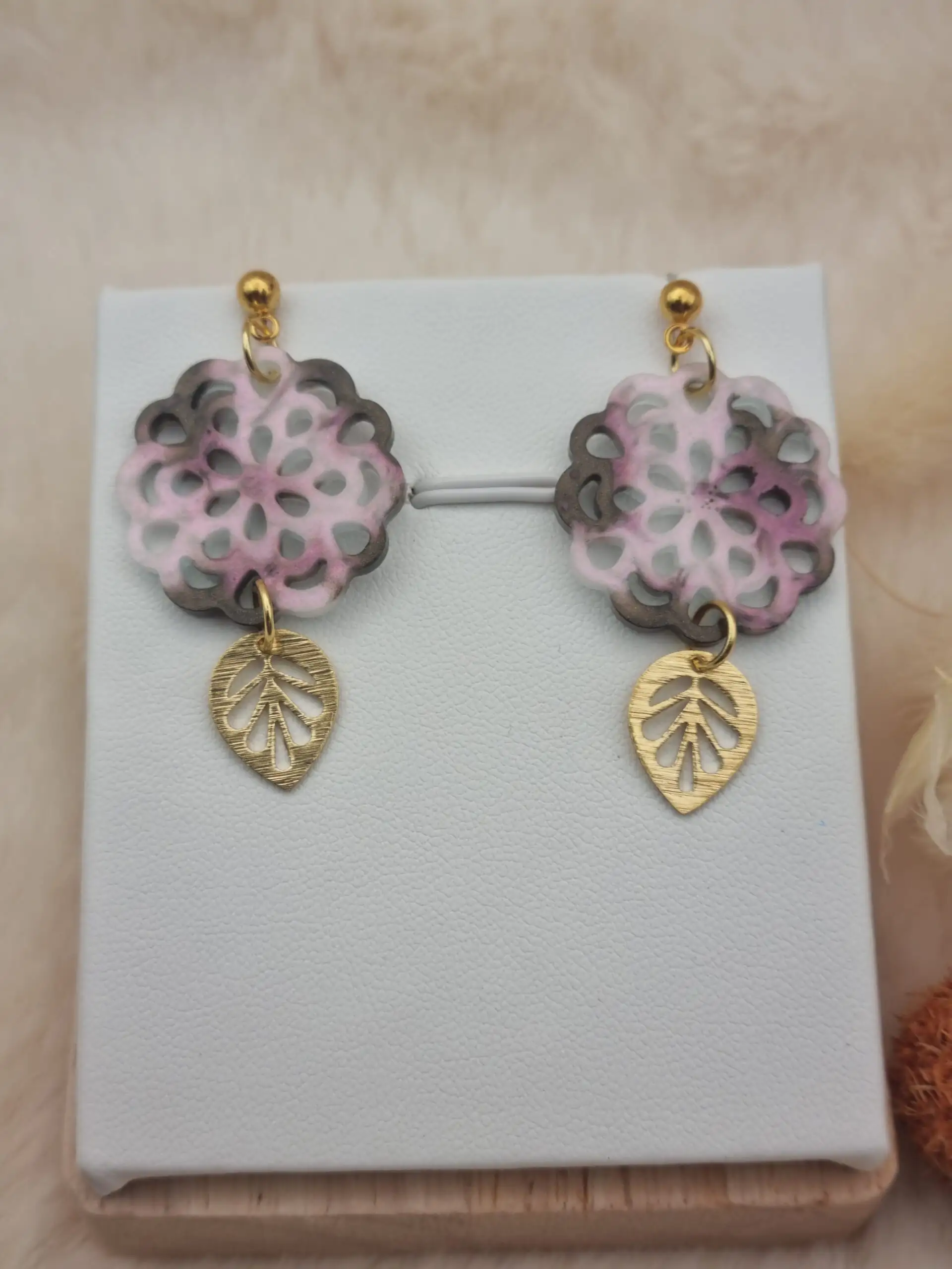 🌸 Fleur de Résine – Boucles d’oreilles légères et élégantes 🌸 – Image 2