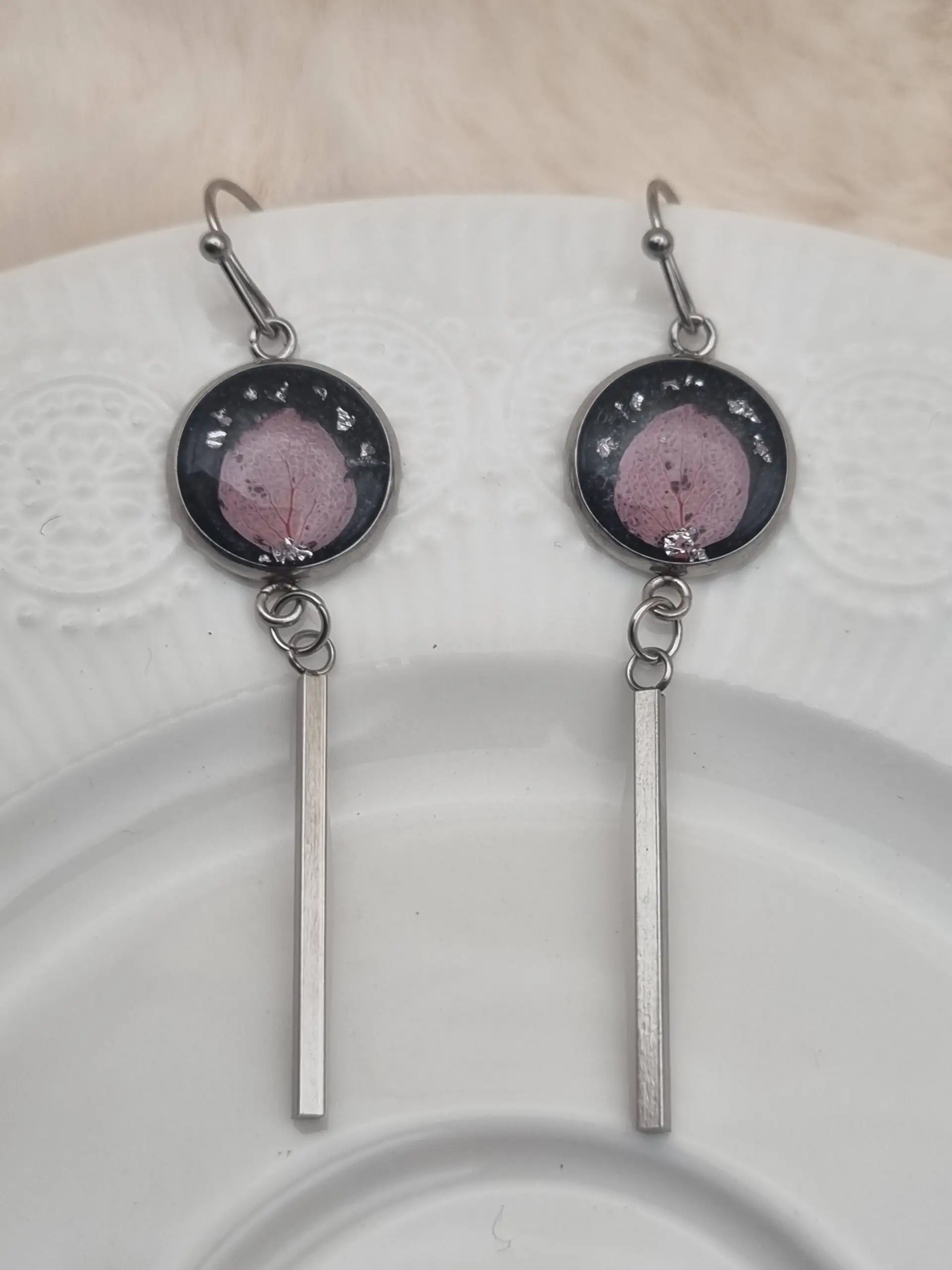 ✨ Boucles d'oreilles Cabochons Pendantes - L'élégance discrète à porter au quotidien ! ✨ – Image 4