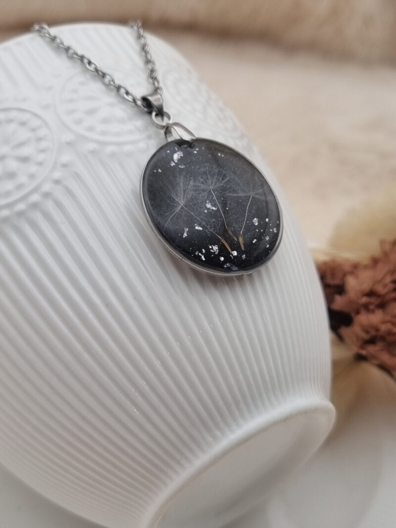 🌸 Pendentif rond « Akènes de Pissenlit » – Légèreté, Espoir et Renouveau ✨ – Image 3