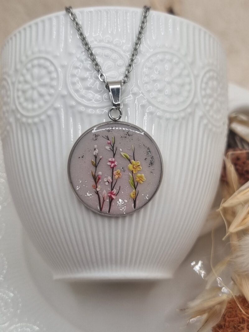 🌺 Pendentif Rond – Le Printemps 🌺 – Image 2