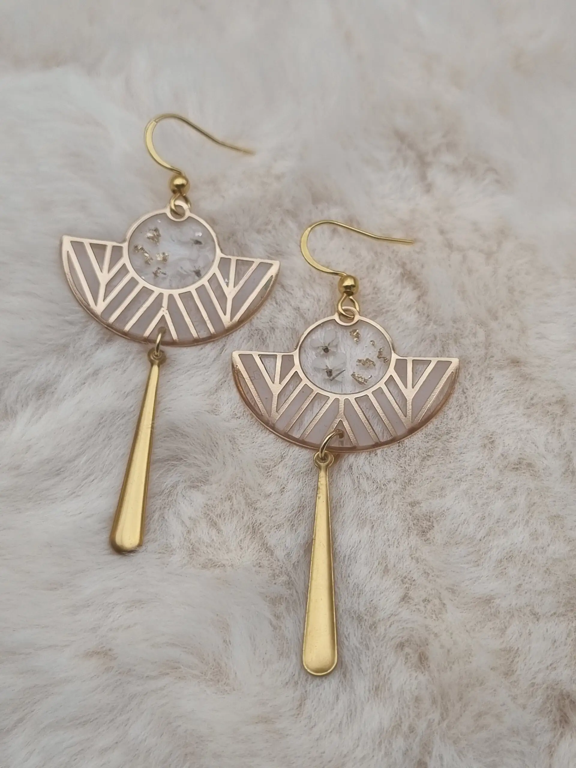 🌸 Boucles d’Oreilles Éventails 🌸