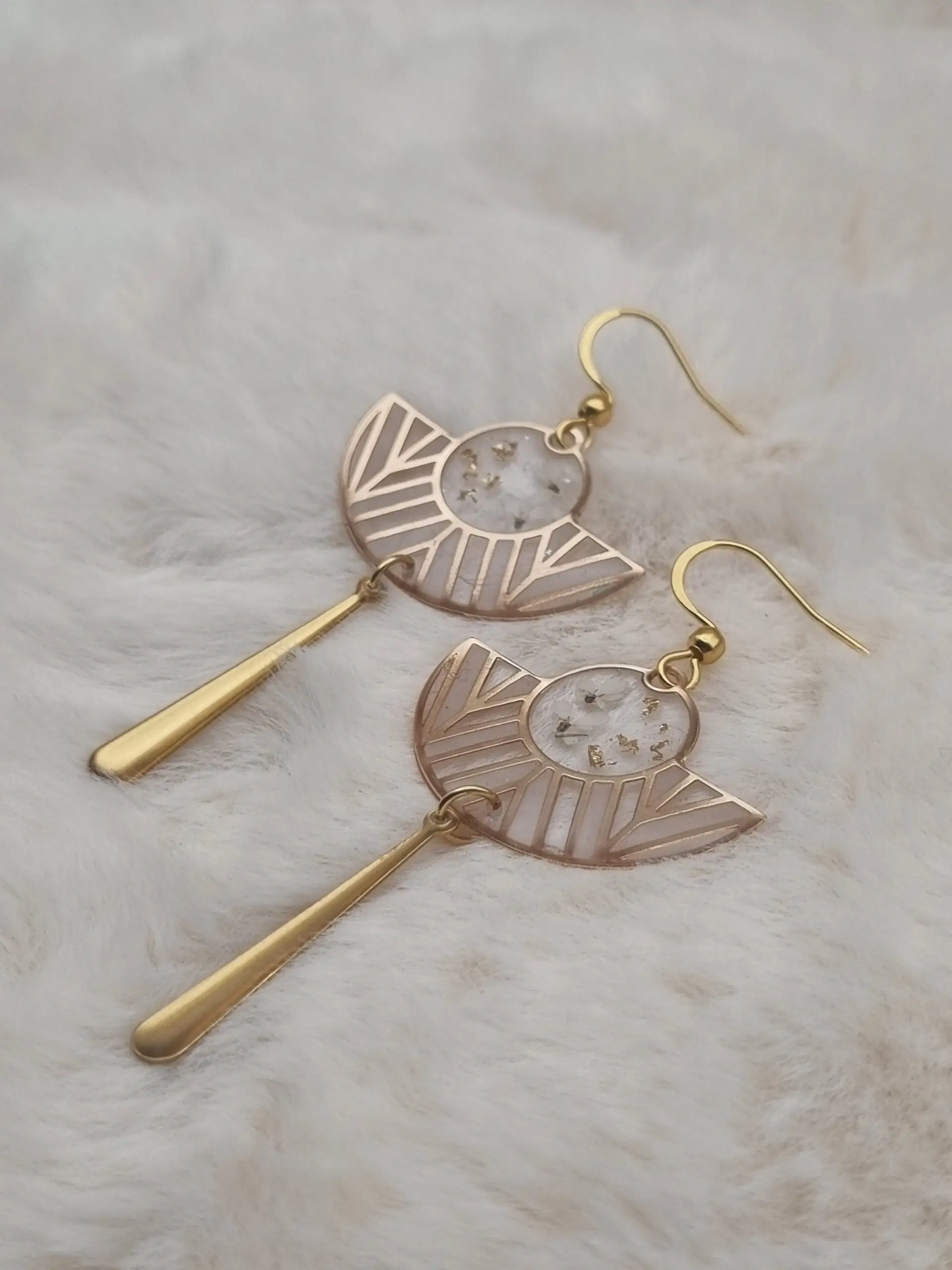 🌸 Boucles d’Oreilles Éventails 🌸 – Image 2