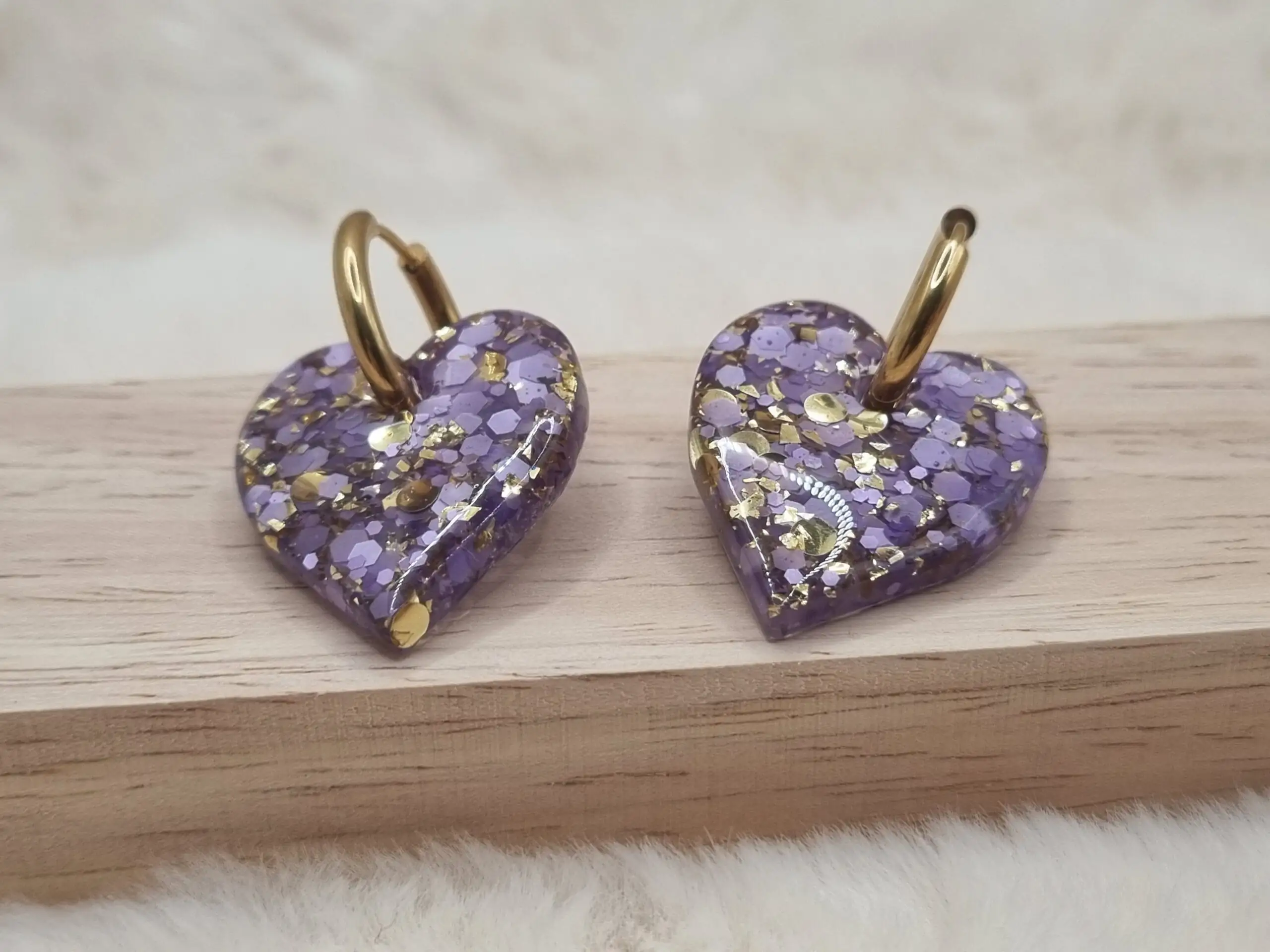 ✨ Créoles Interchangeables Grands Cœurs 💜 – Image 6