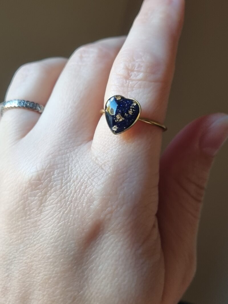 💎 Bague Cabochon Cœur "Pierre de Sable" 💎 – Image 4