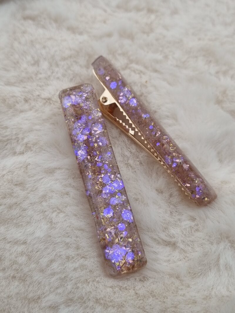 Barrette Cheveux Rectangle en Résine – Style, Couleurs & Éclat ✨ – Image 2