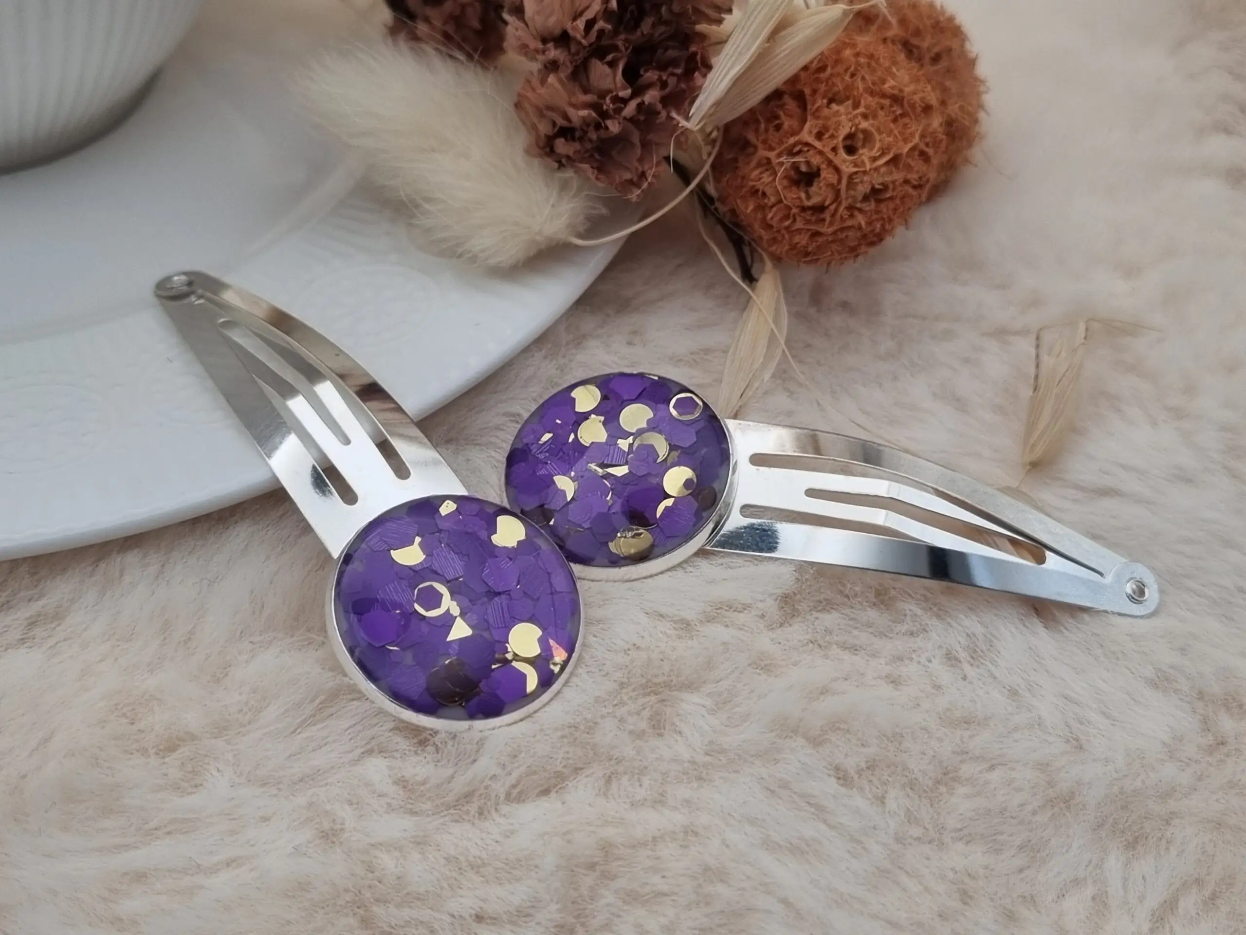 🌈 Barrettes - Grands Clips en Résine x2 🌈