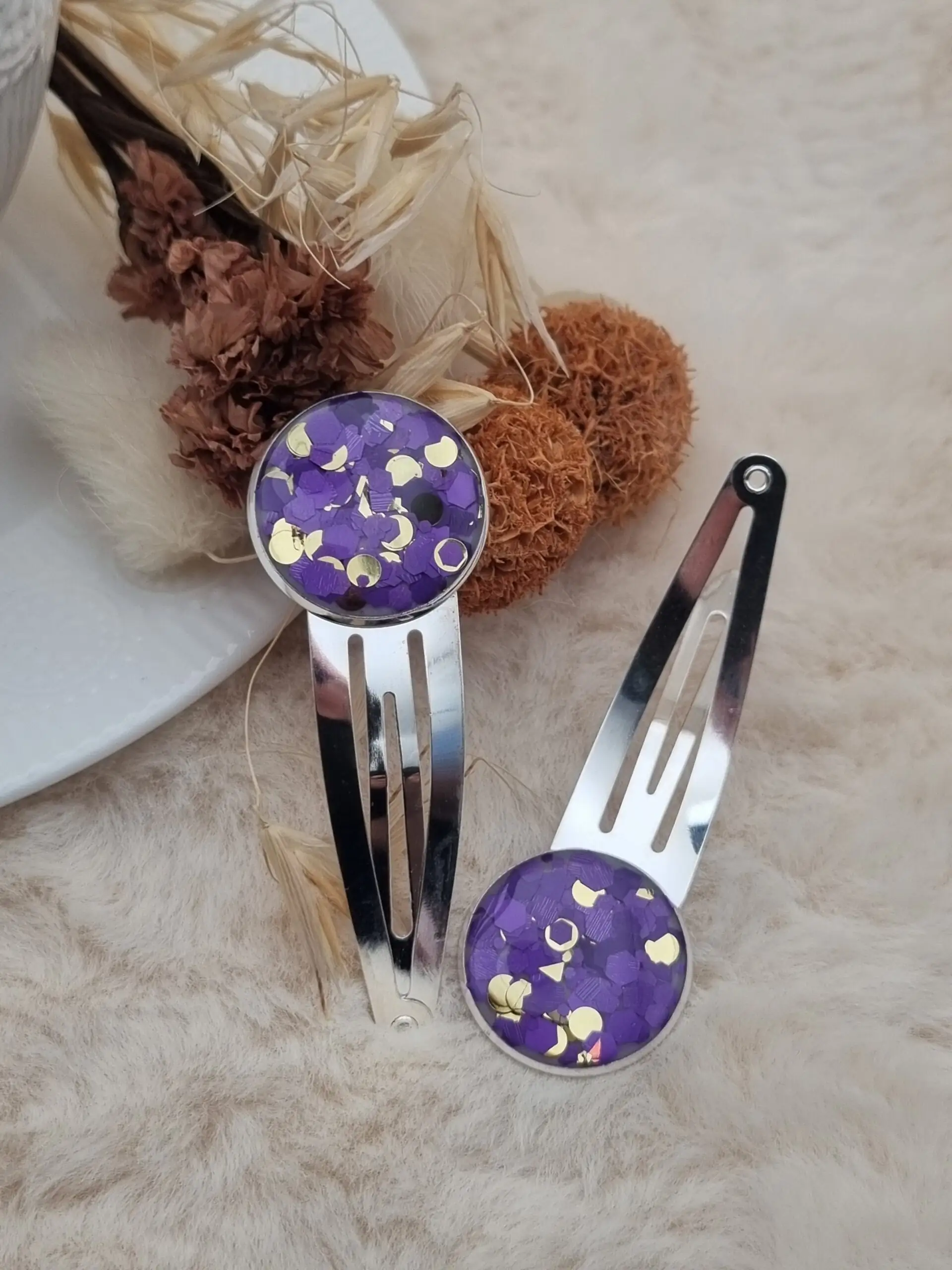 🌈 Barrettes - Grands Clips en Résine x2 🌈