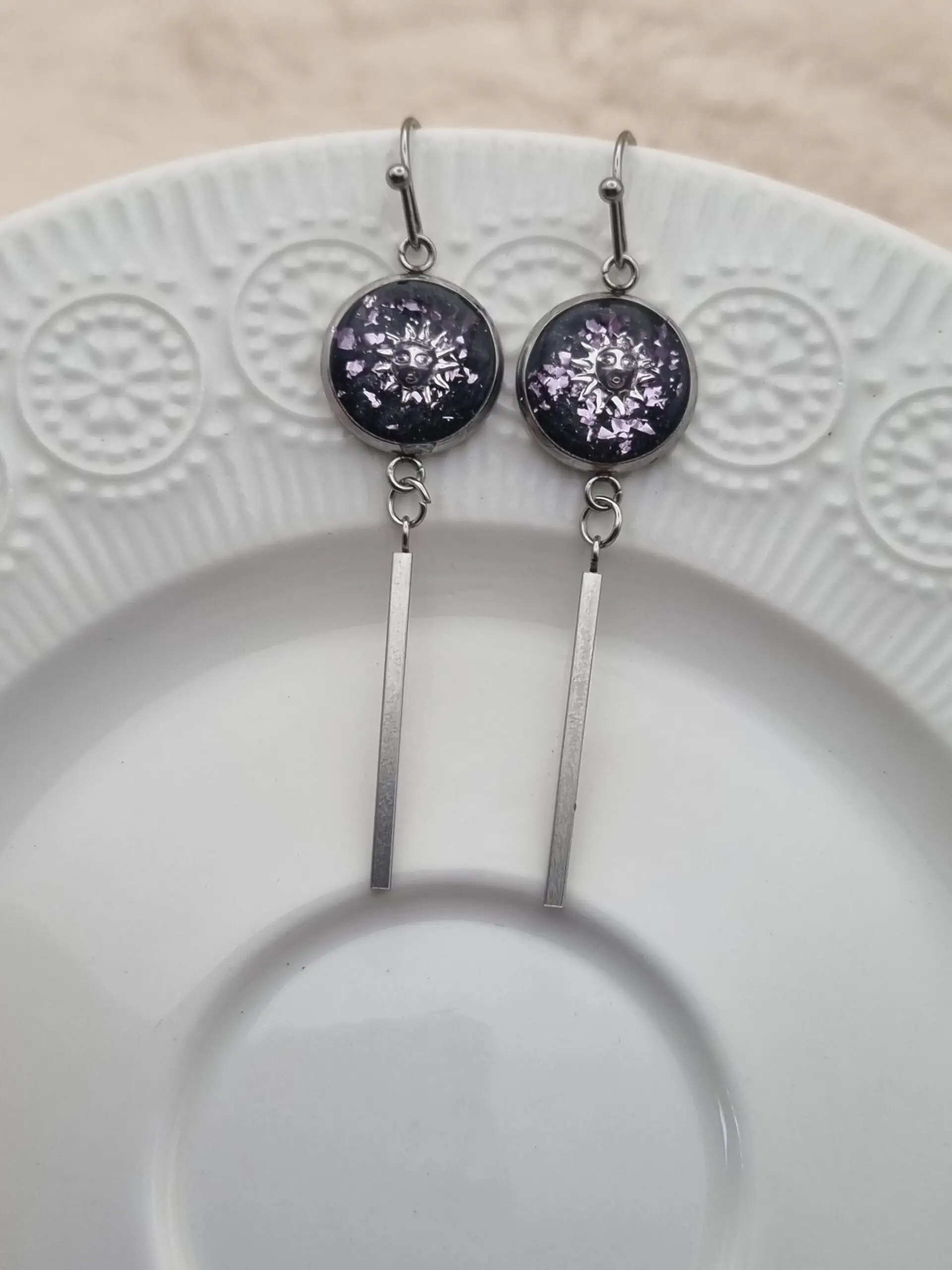 ✨ Boucles d'oreilles Cabochons Pendantes - L'élégance discrète à porter au quotidien ! ✨ – Image 2