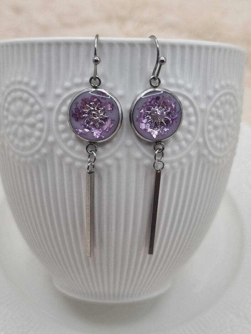 ✨ Boucles d'oreilles Cabochons Pendantes - L'élégance discrète à porter au quotidien ! ✨ – Image 4