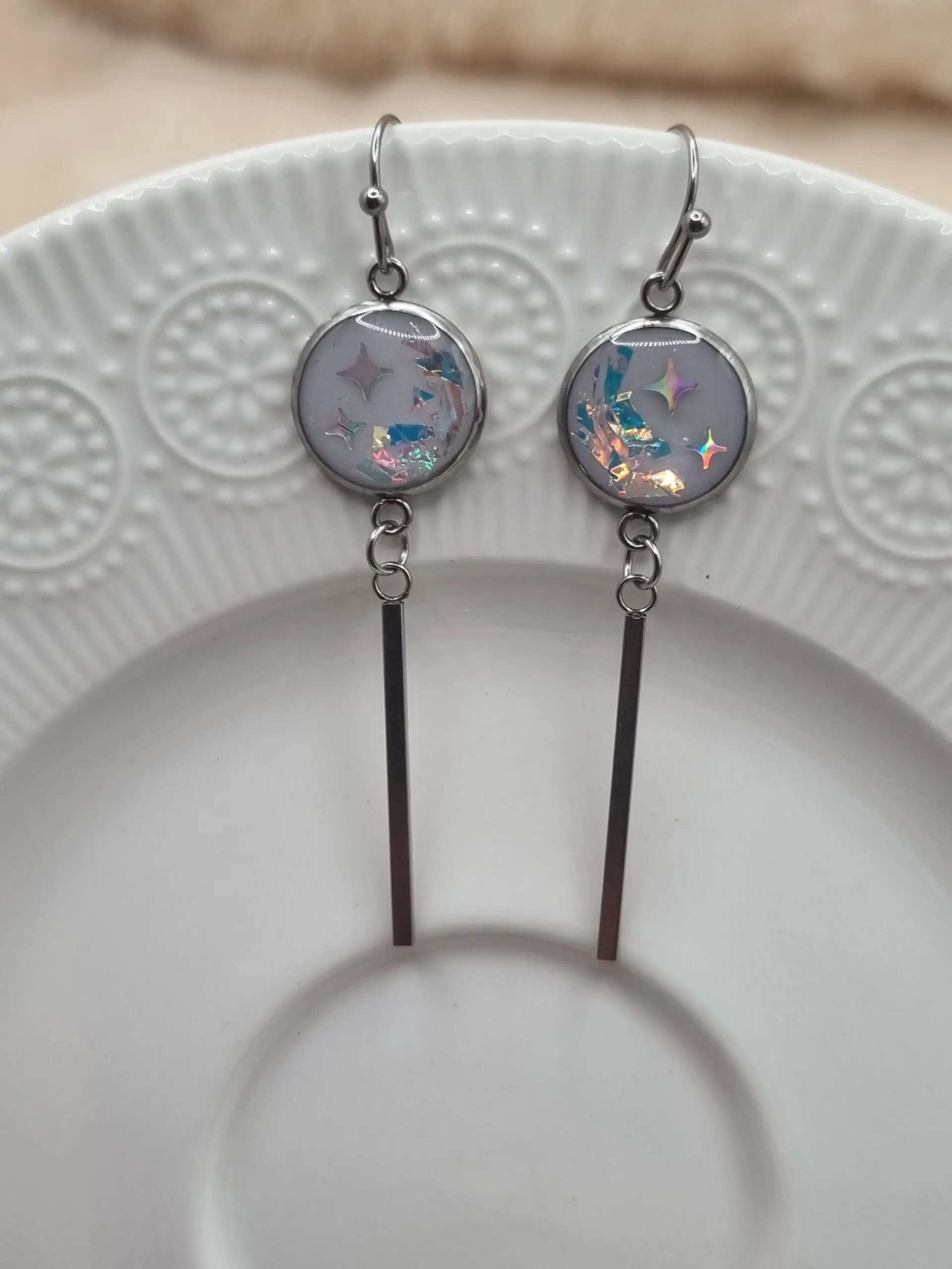 ✨ Boucles d'oreilles Cabochons Pendantes - L'élégance discrète à porter au quotidien ! ✨ – Image 2