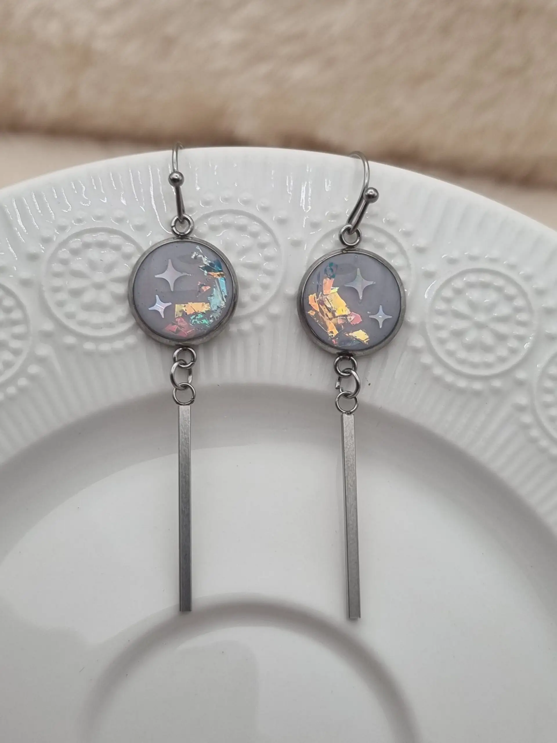 ✨ Boucles d'oreilles Cabochons Pendantes - L'élégance discrète à porter au quotidien ! ✨