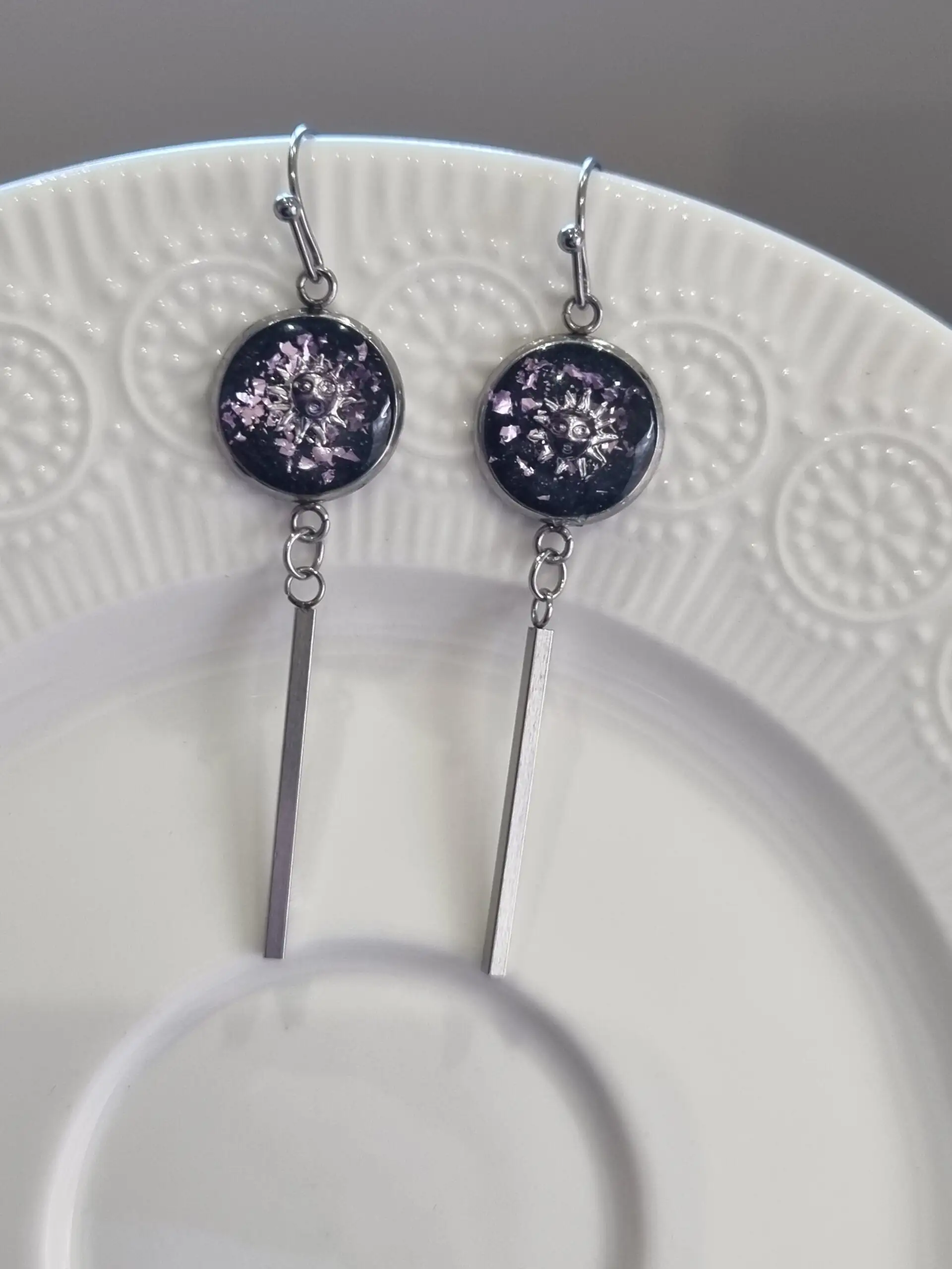 ✨ Boucles d'oreilles Cabochons Pendantes - L'élégance discrète à porter au quotidien ! ✨ – Image 3