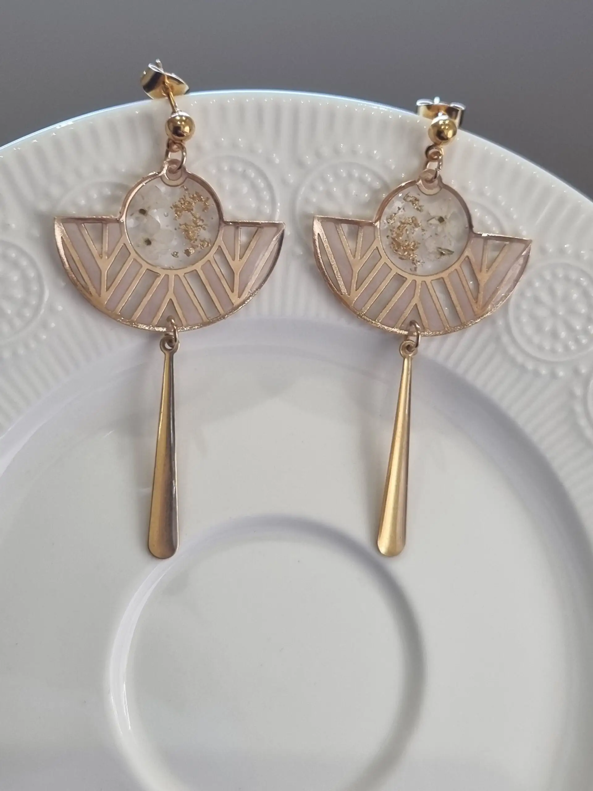 🌸 Boucles d’Oreilles Éventails 🌸 – Image 3