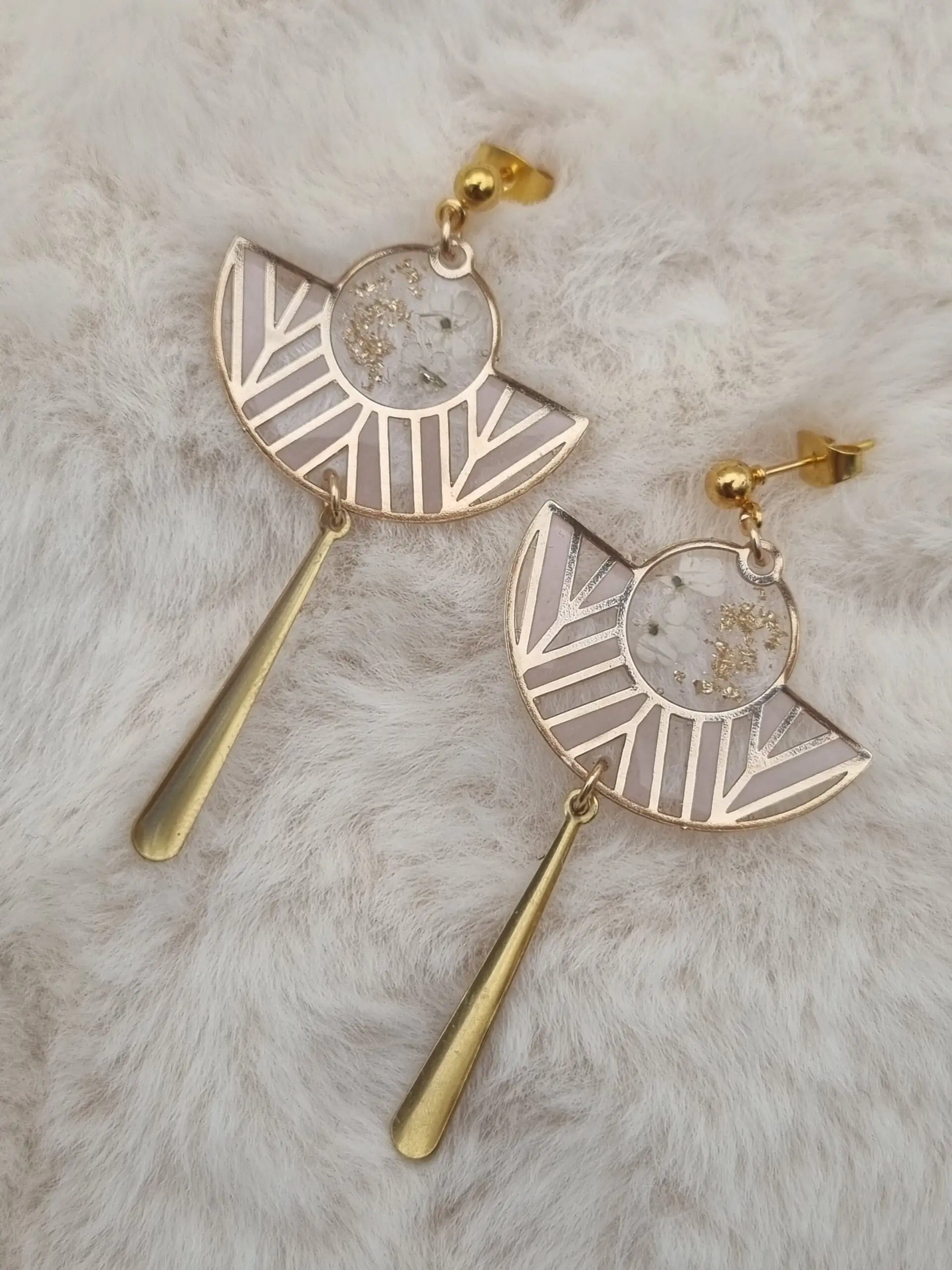 🌸 Boucles d’Oreilles Éventails 🌸