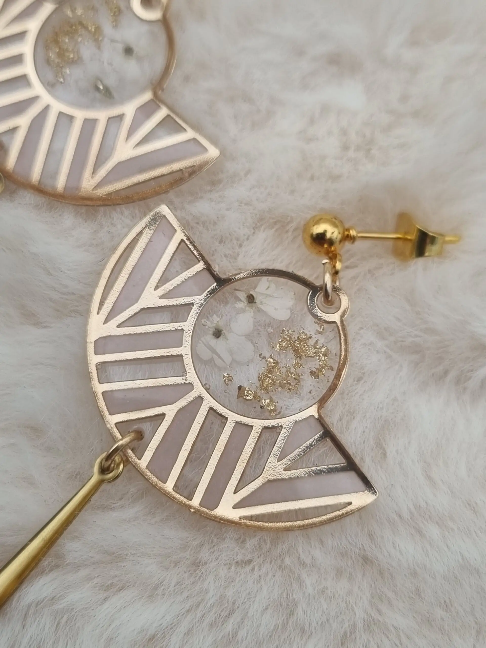 🌸 Boucles d’Oreilles Éventails 🌸 – Image 2