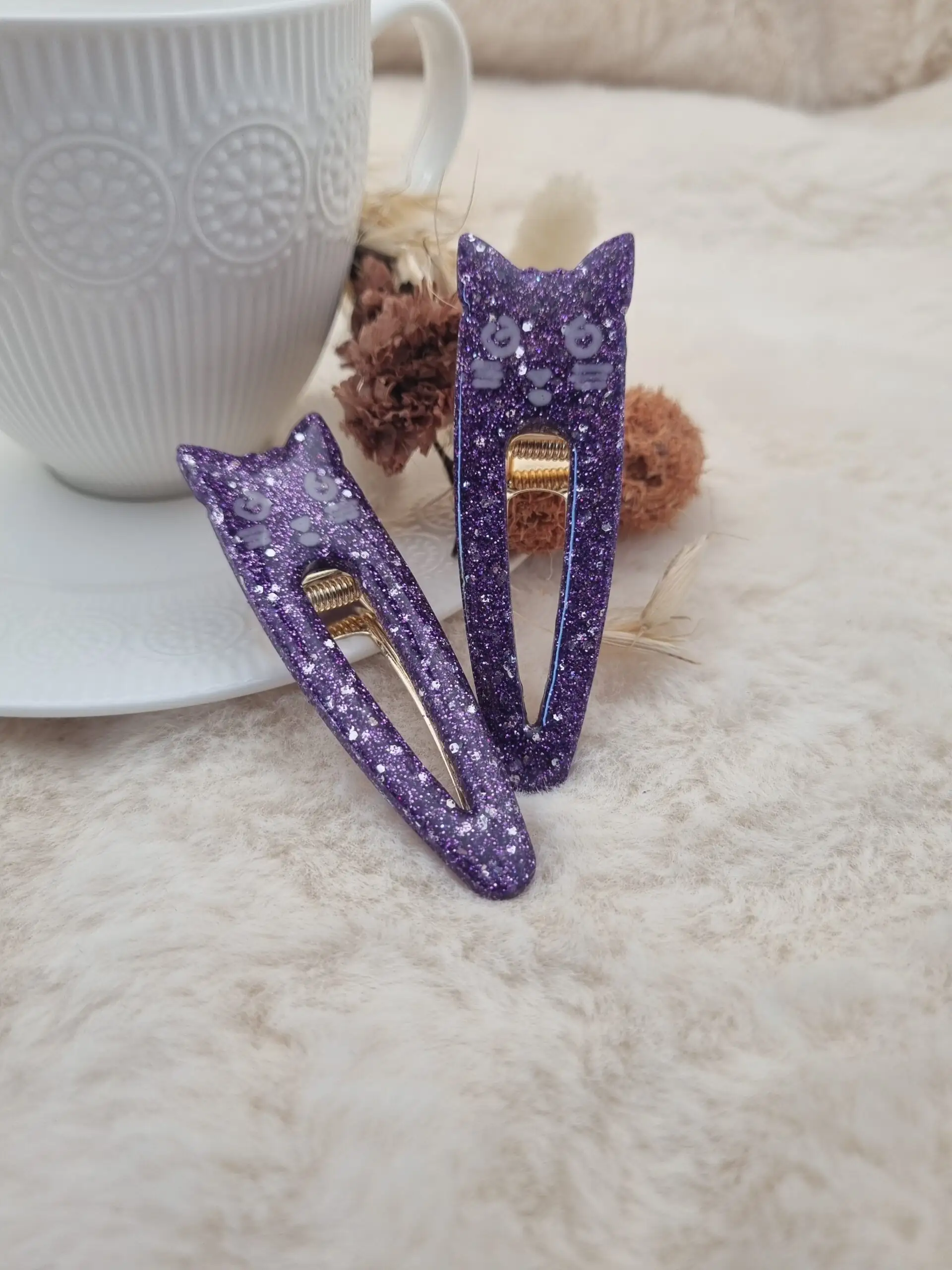 Barrette Fantaisie Tête de Chat pour Enfant 🐱 – Image 2