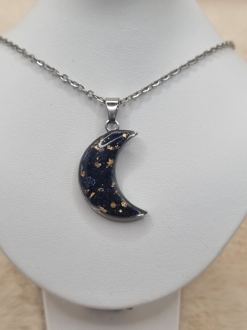Pendentif Lune 🌙 « Pierre de Sable » – Apaisement ✨