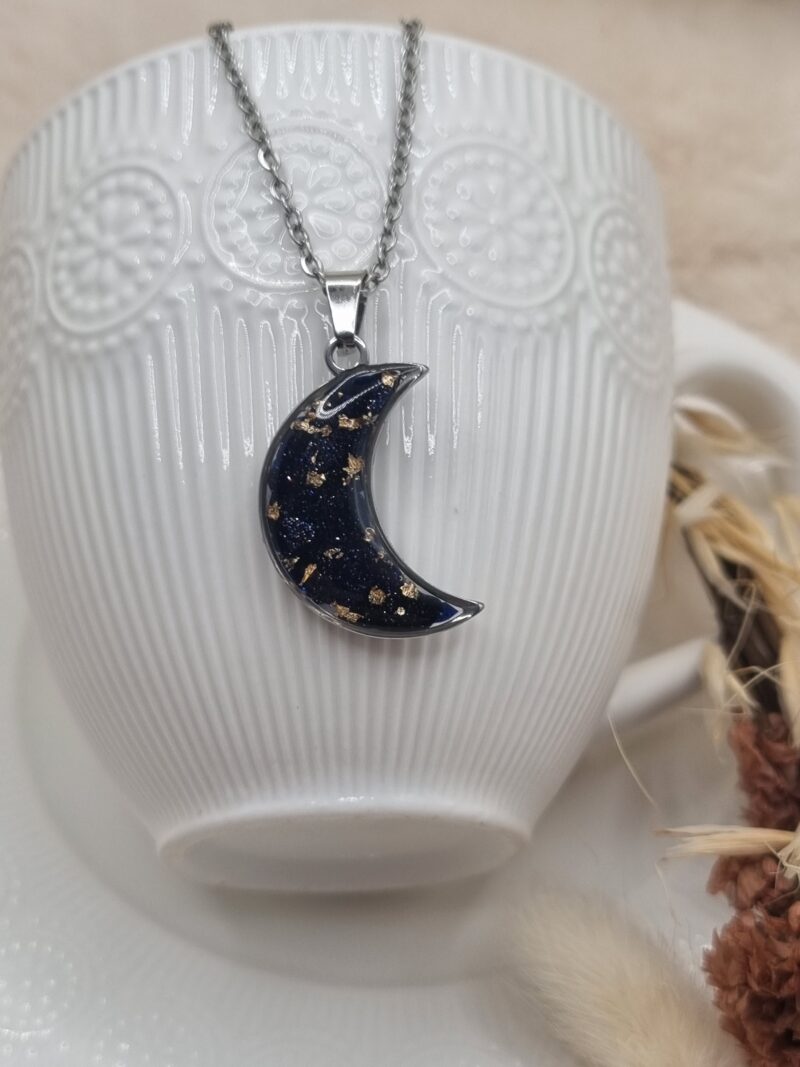 Pendentif Lune 🌙 « Pierre de Sable » – Apaisement ✨ – Image 2