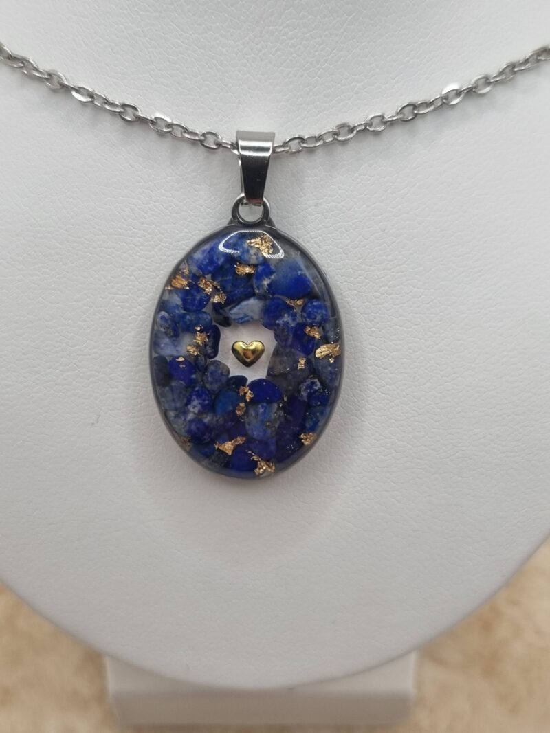 💎 Pendentif Ovale « Lapis Lazuli » – Sagesse et Confiance en Soi ✨ – Image 4