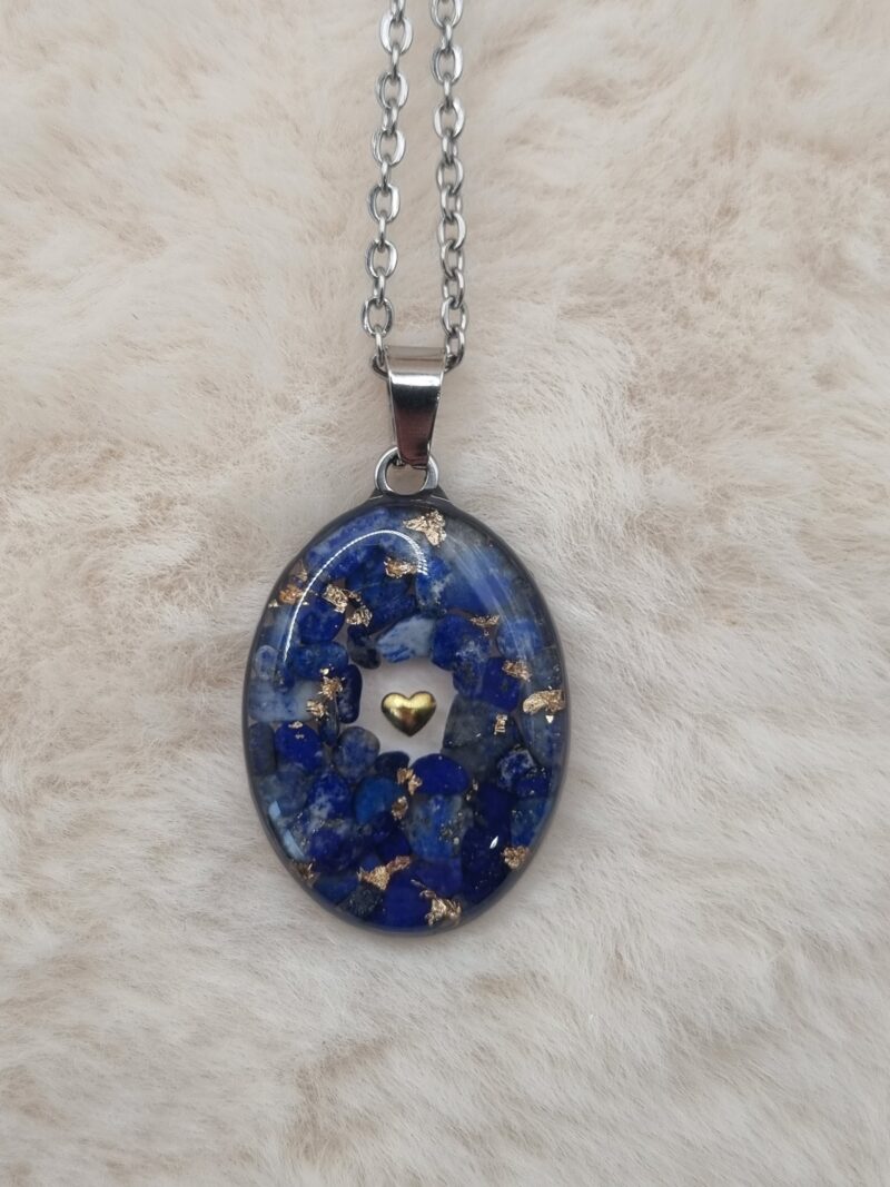 💎 Pendentif Ovale « Lapis Lazuli » – Sagesse et Confiance en Soi ✨ – Image 2