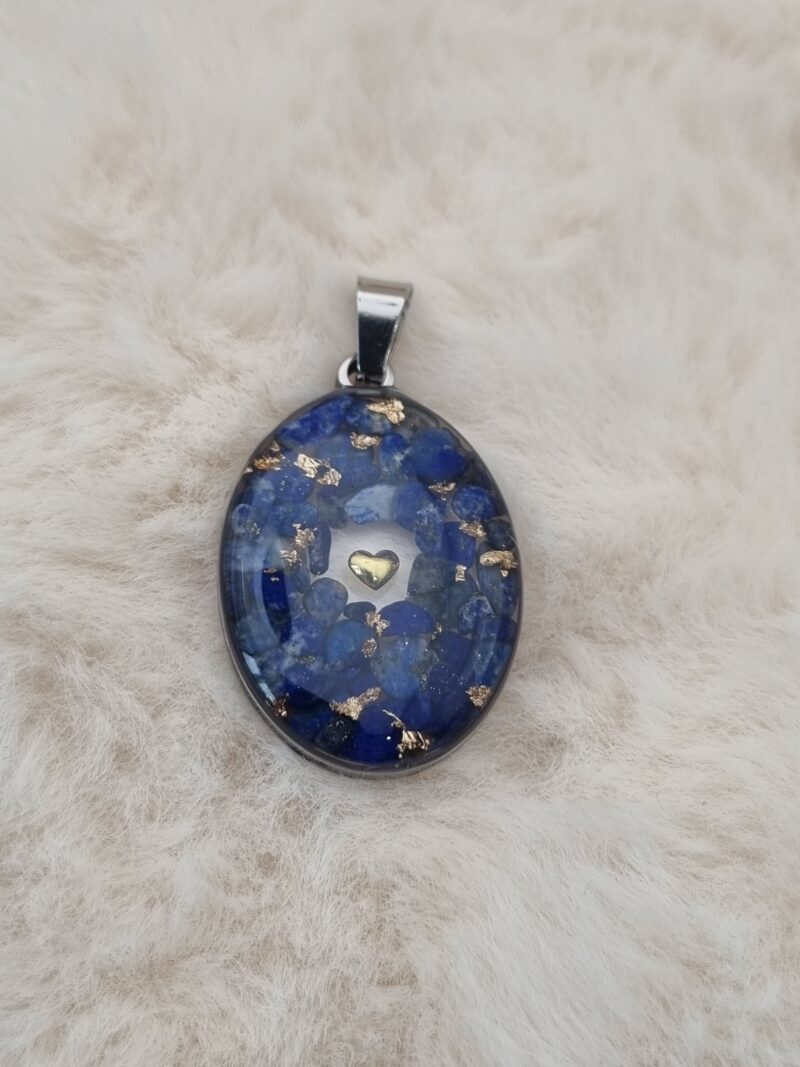 💎 Pendentif Ovale « Lapis Lazuli » – Sagesse et Confiance en Soi ✨