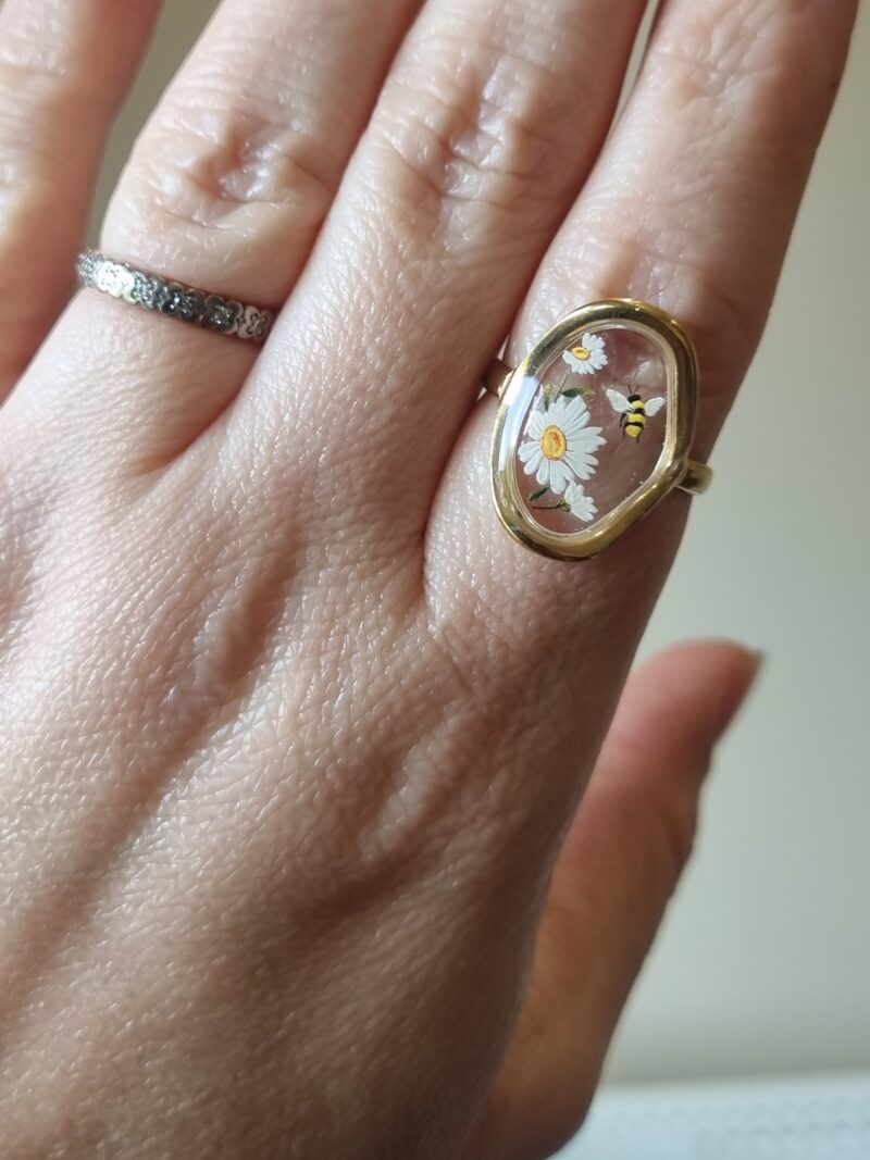 🌟 Bague Ovale Réglable 🌟 🐝 – Image 2