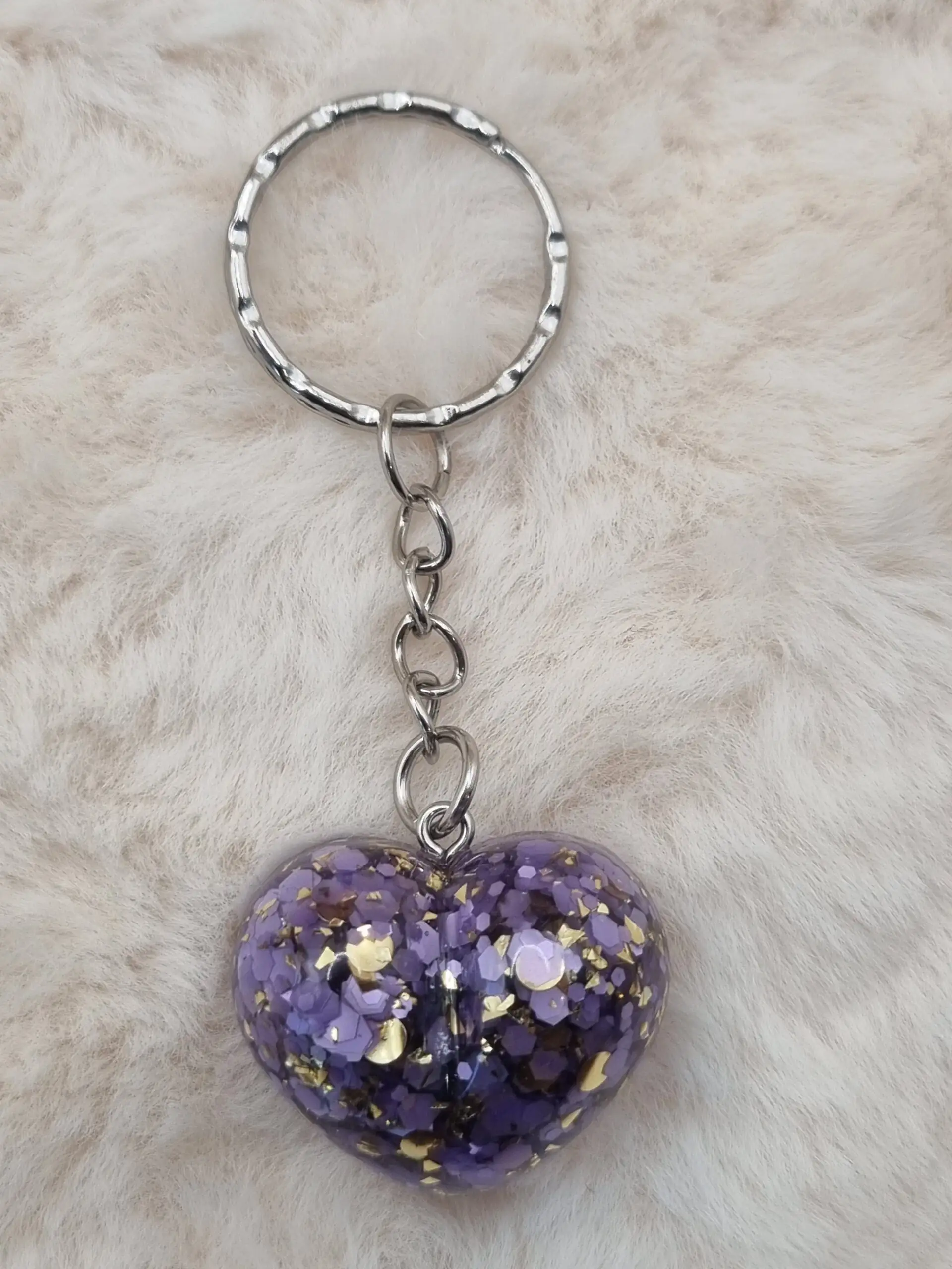❤️ Porte-Clé Cœur en Résine – Fait Main – Image 3