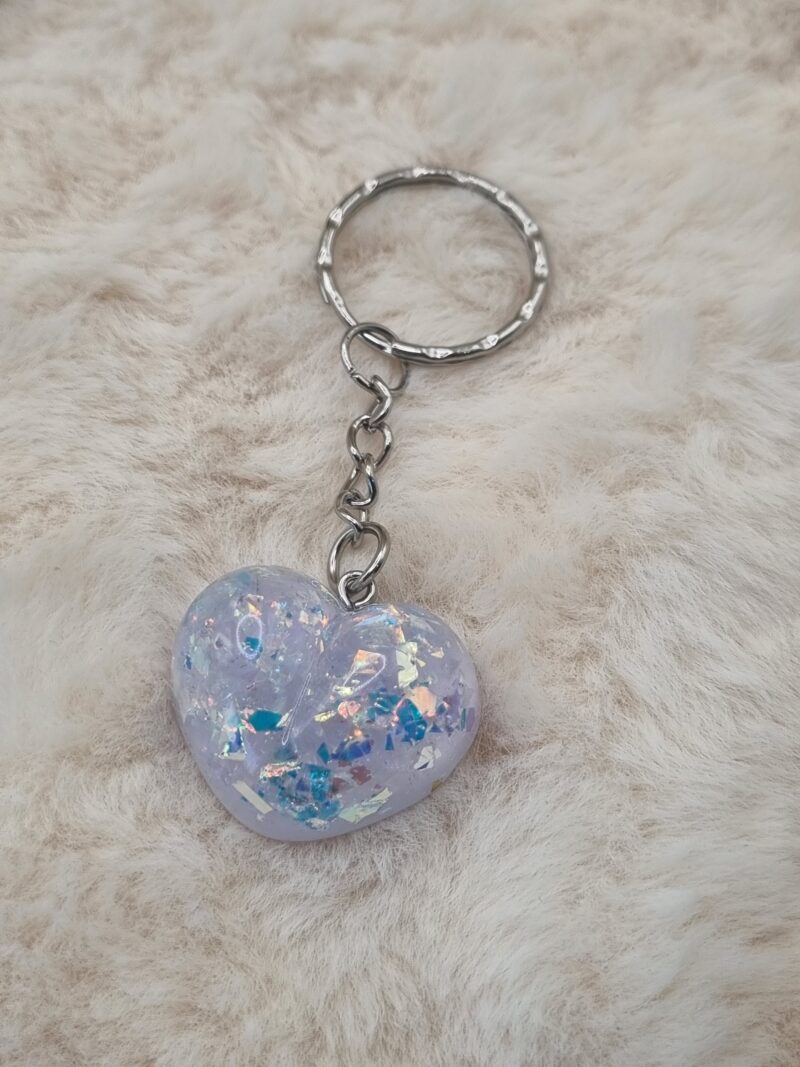 ❤️ Porte-Clé Cœur en Résine – Fait Main | Pièce Unique – Image 2